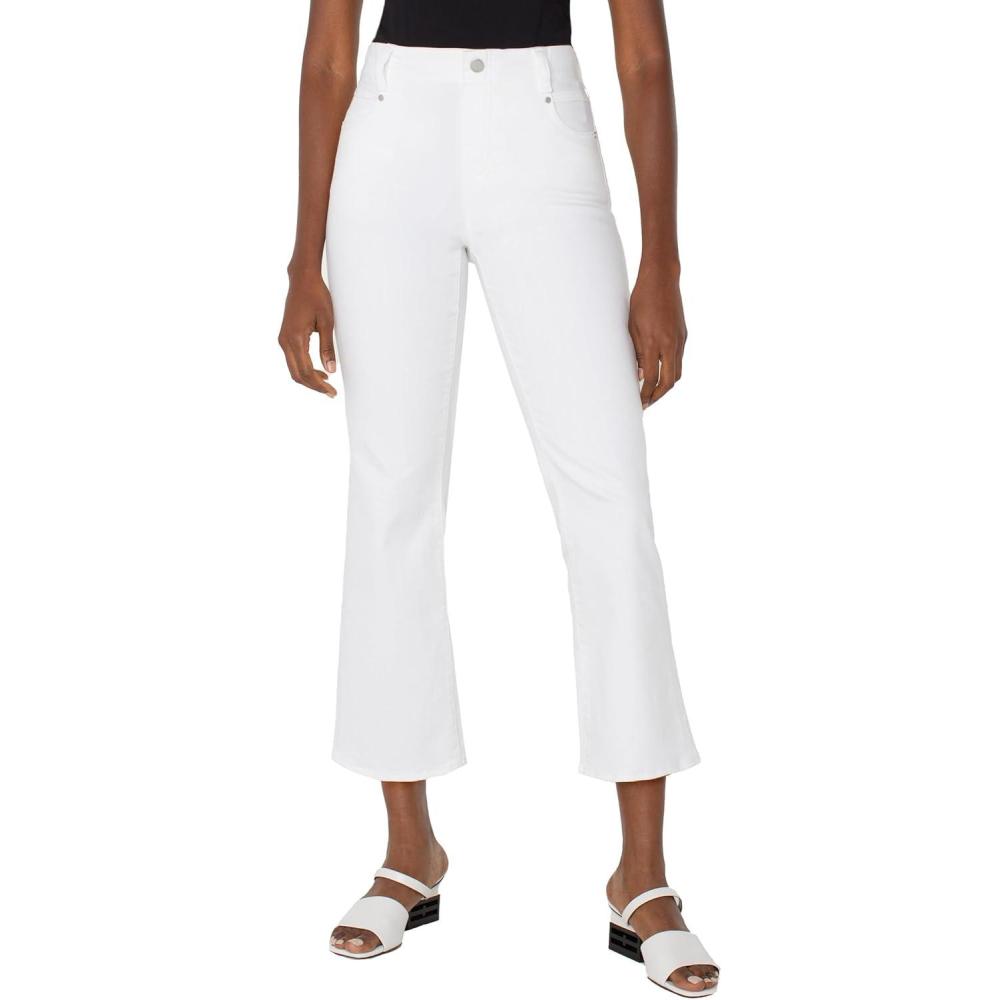 imageLiverpool Womens Gia Glider Pullon Crop Flare with Tulip Back SlitBright White