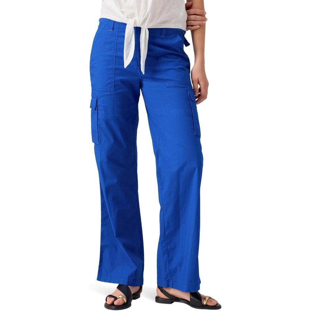 imageSanctuary Reissue Cargo Pants for Women Pure Cotton Construction Relaxed Fit Two Side Cargo PocketsOcean Blue