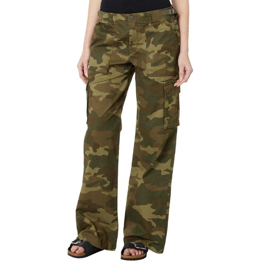 imageSanctuary Reissue Cargo Pants for Women Pure Cotton Construction Relaxed Fit Two Side Cargo PocketsRenew Camo
