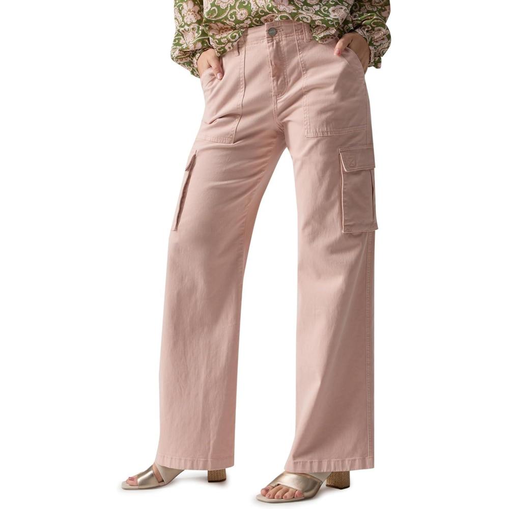 imageSanctuary Reissue Cargo Pants for Women Pure Cotton Construction Relaxed Fit Two Side Cargo PocketsRose Smoke