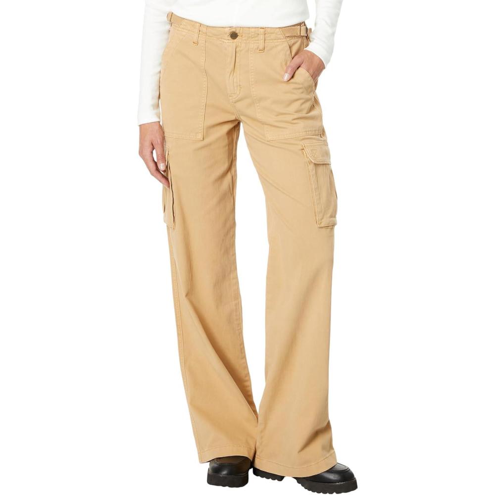 imageSanctuary Reissue Cargo Pants for Women Pure Cotton Construction Relaxed Fit Two Side Cargo PocketsTrue Khaki