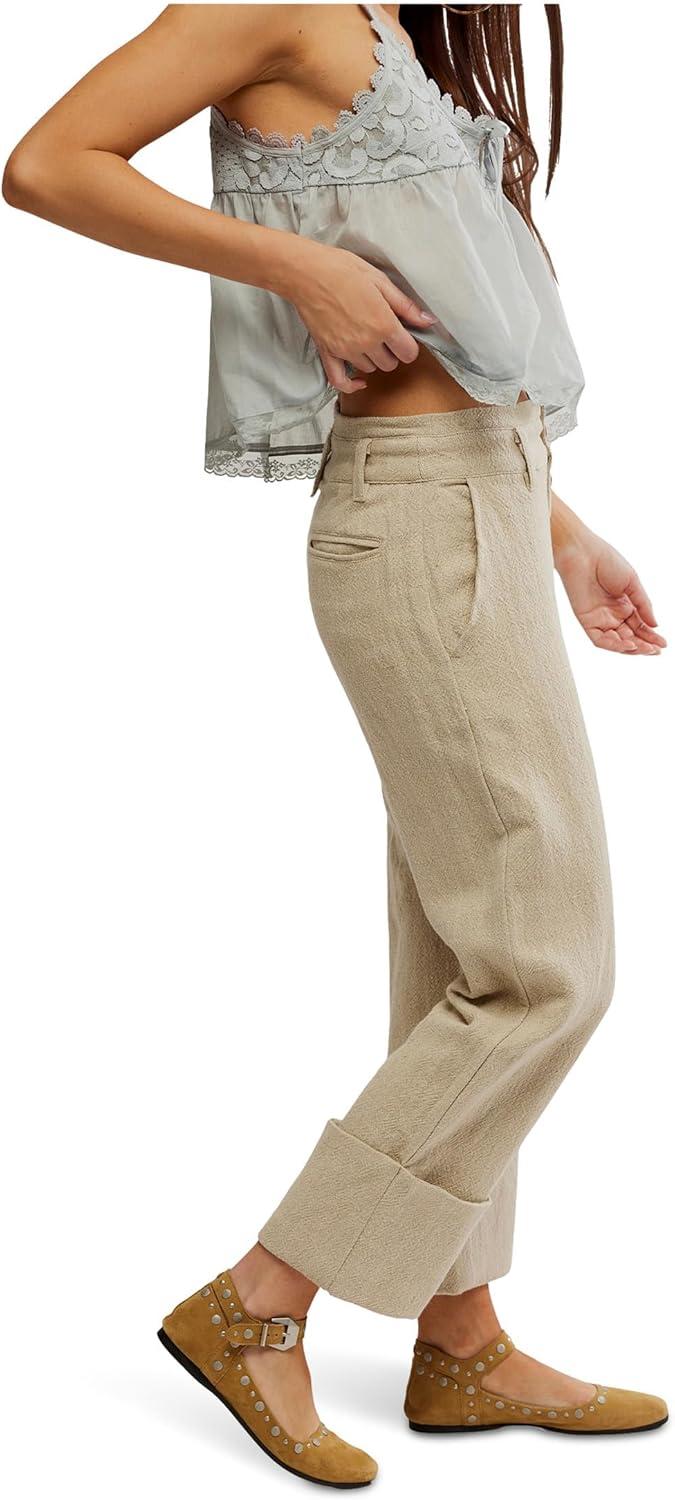imageFree People Womens Parkway Cuffed TrousersNatural Combo