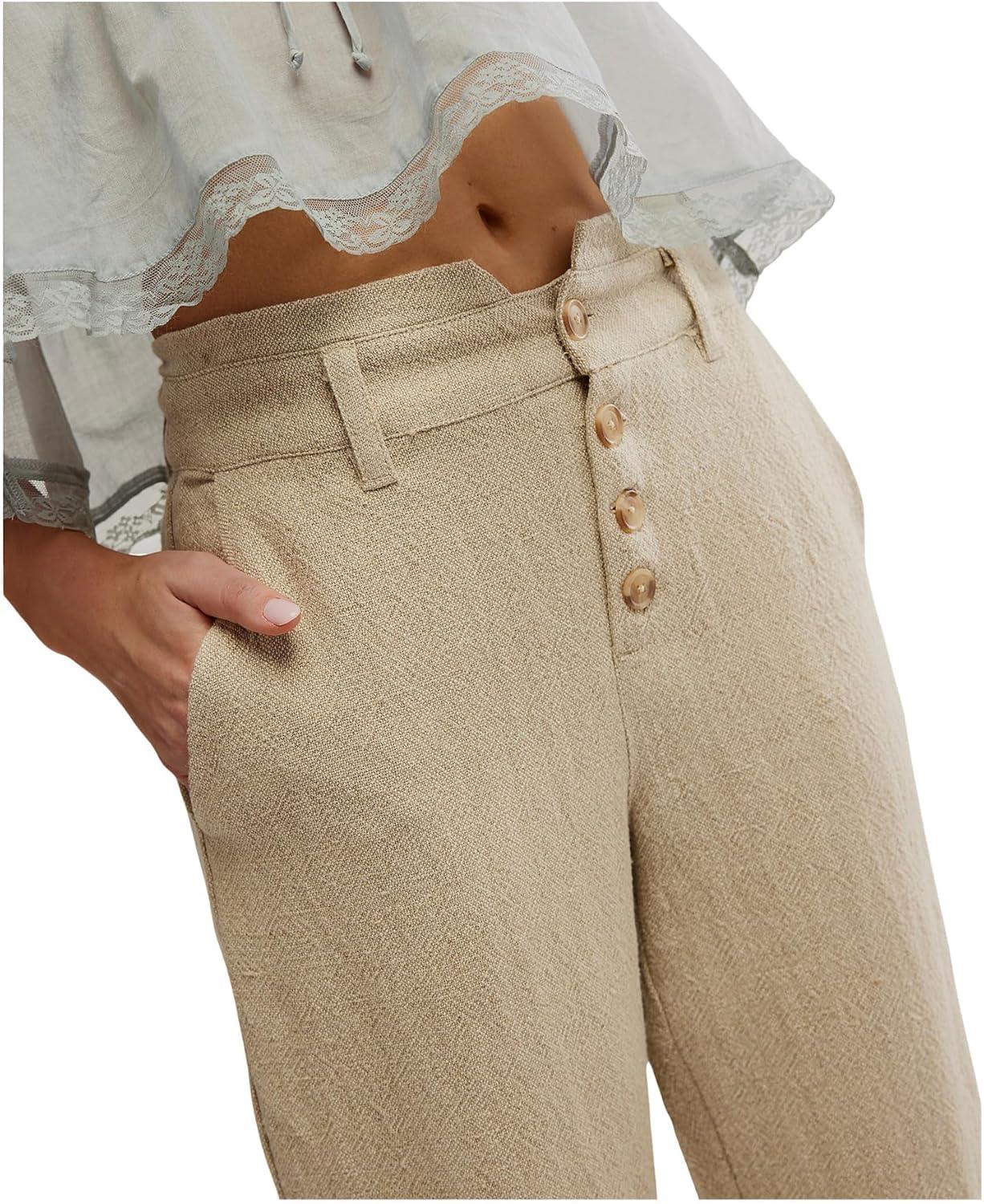 imageFree People Womens Parkway Cuffed TrousersNatural Combo