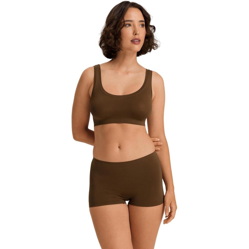 imageHANRO Womens Touch Feeling Crop TopMochaccino