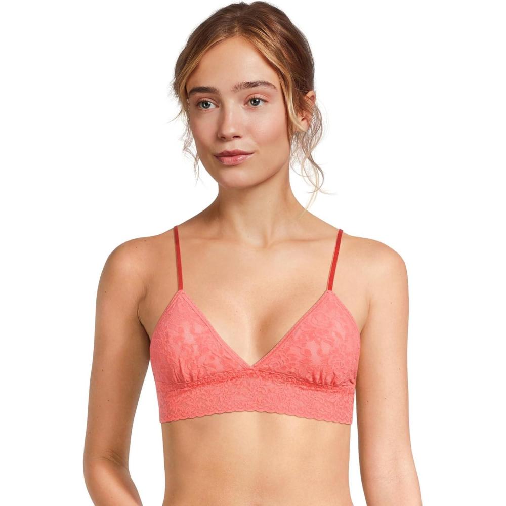imagehanky panky Womens Signature Lace Padded BraletteCourageous Coral