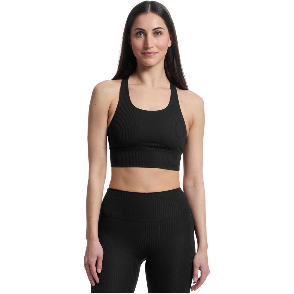 imageprAna Womens Luxara Rib Racerback BraletteBlack