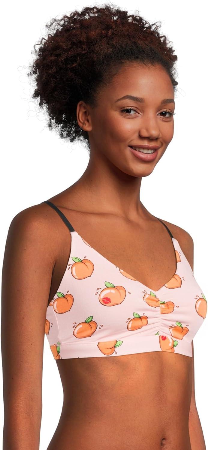 imageMeUndies Womens Feel Free Ruched BraletteKiss My Peach