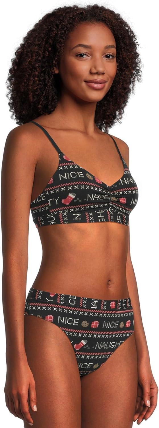imageMeUndies Womens Feel Free Ruched BraletteNaughty Or Nice