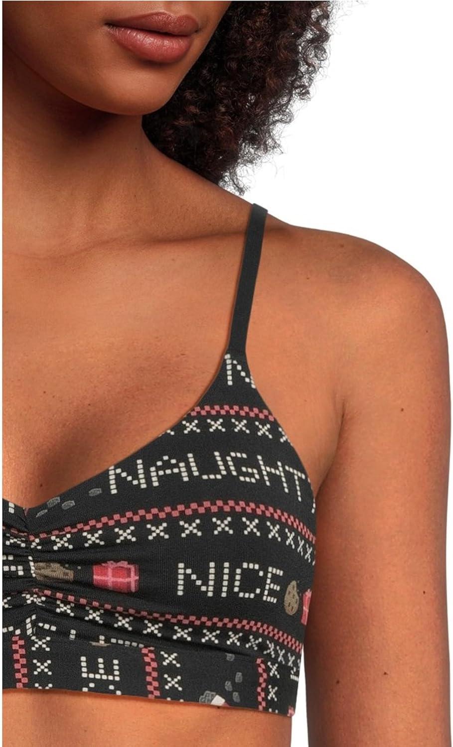 imageMeUndies Womens Feel Free Ruched BraletteNaughty Or Nice
