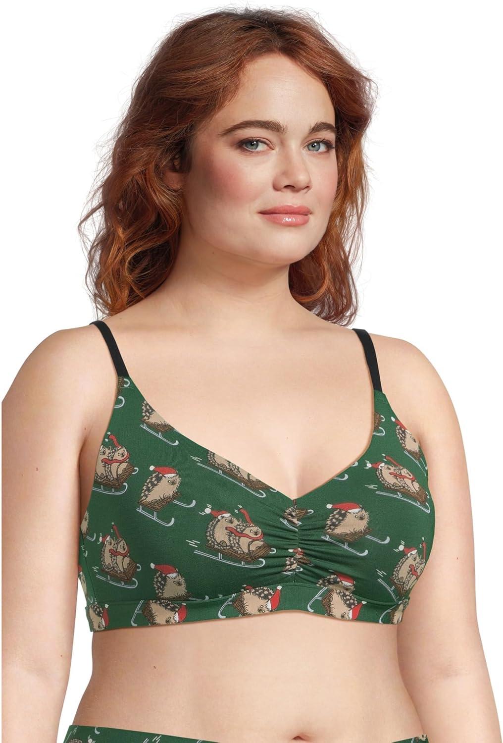 imageMeUndies Womens Feel Free Ruched BraletteSledgehogs