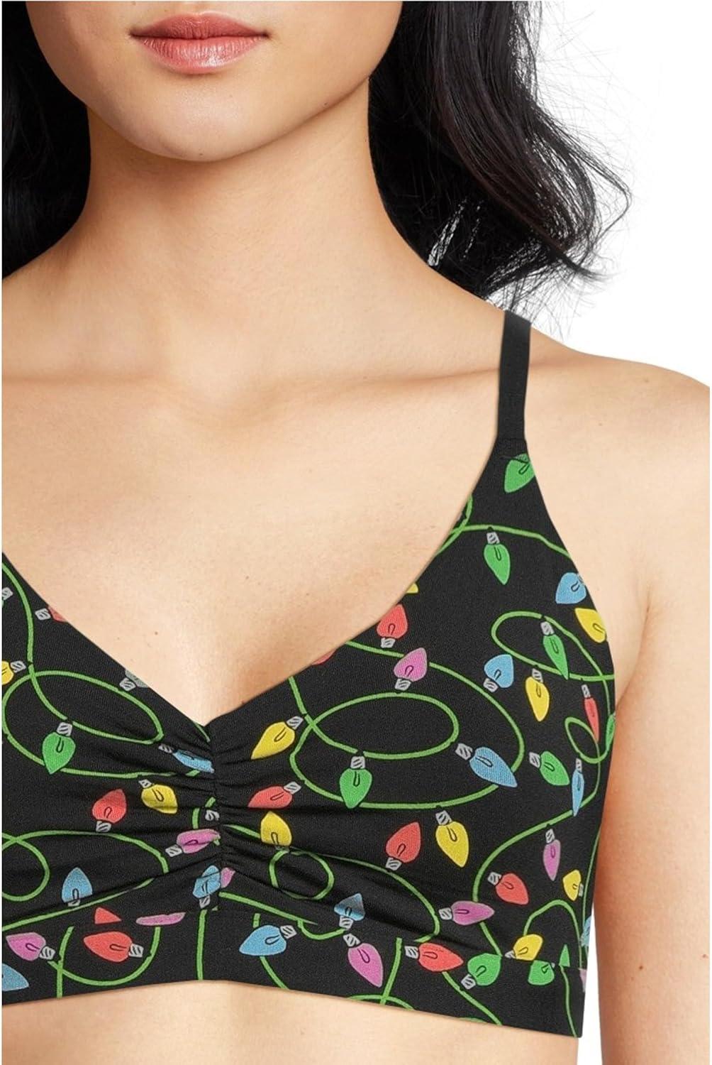 imageMeUndies Womens Feel Free Ruched BraletteString Lights