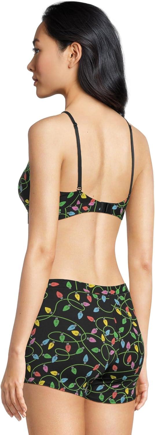 imageMeUndies Womens Feel Free Ruched BraletteString Lights