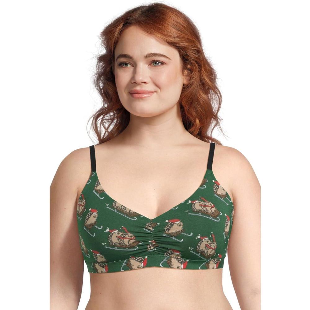 imageMeUndies Womens Feel Free Ruched BraletteSledgehogs