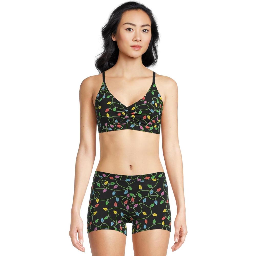 imageMeUndies Womens Feel Free Ruched BraletteString Lights