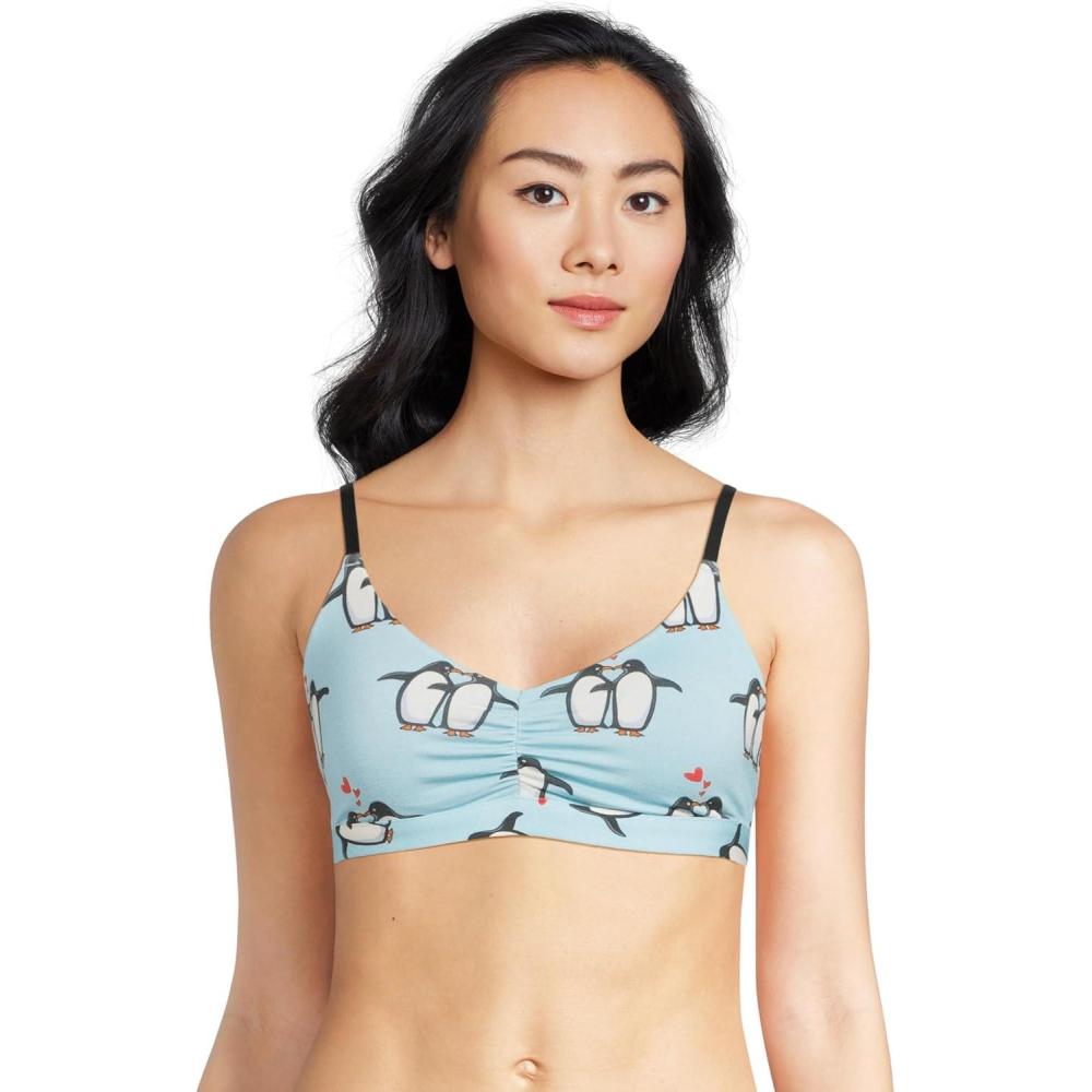 imageMeUndies Womens Feel Free Ruched BraletteYoure My Penguin