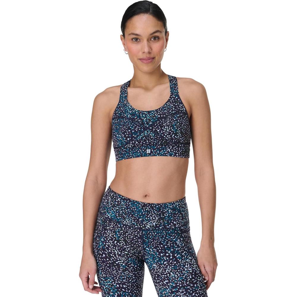 imageSweaty Betty Womens Power Medium Support Sports BraBlue Aurora Print