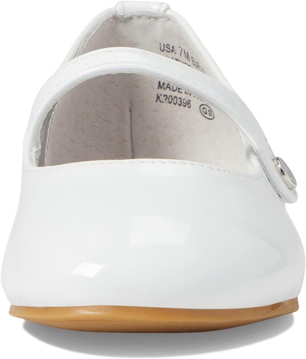 imageNINA Kids Fernanda ToddlerLittle KidBig Kid Sandals for Kids Decorative Stud Round Toe DesignWhite Patent