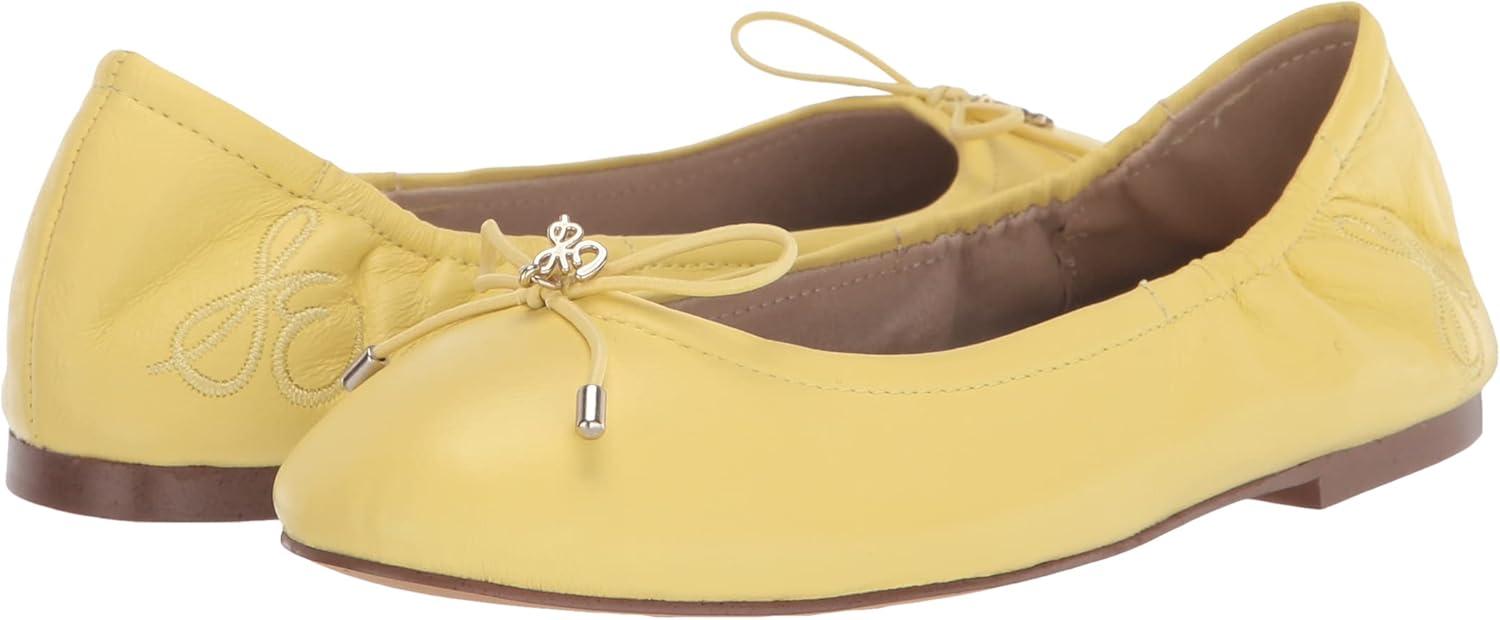 imageSam Edelman Girls Felicia Mini Ballet FlatButter Yellow