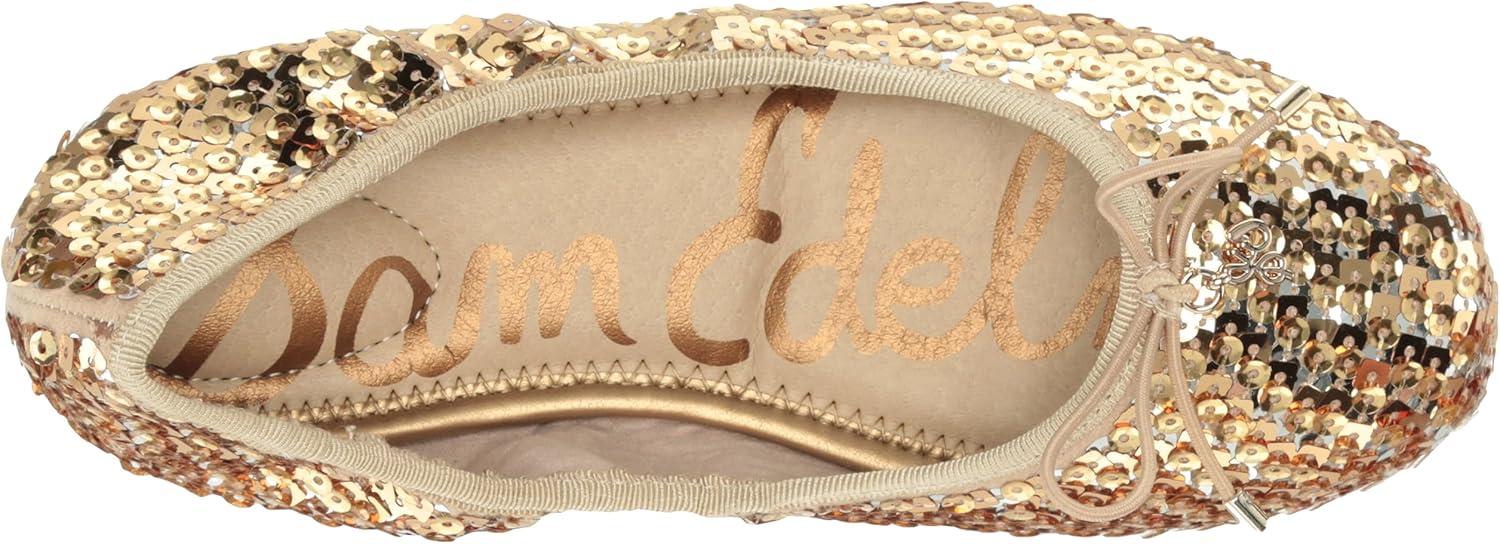imageSam Edelman Girls Felicia Mini Ballet FlatGold Multi
