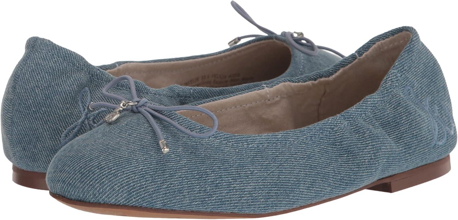 imageSam Edelman Girls Felicia Mini Ballet FlatMontrose Blue