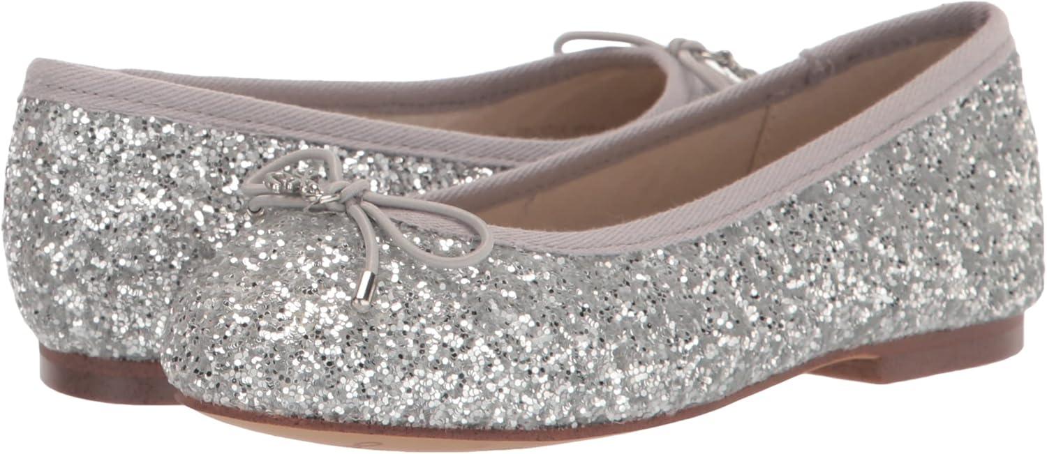 imageSam Edelman Girls Felicia Mini Ballet FlatSoft Silver