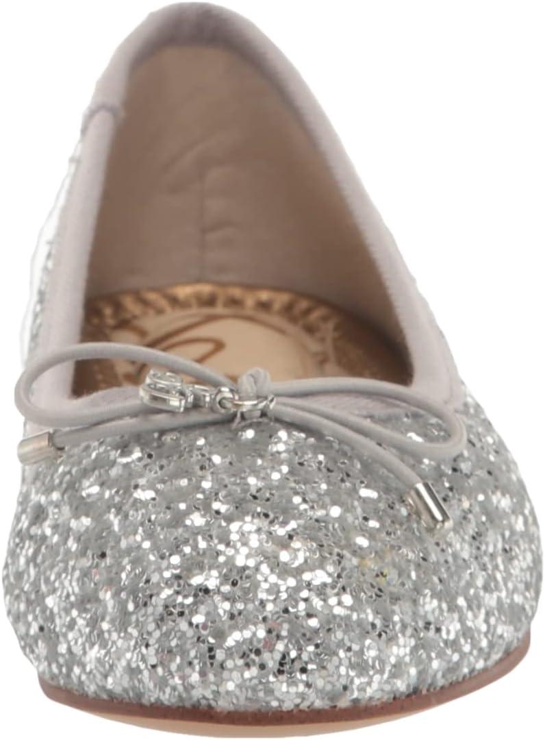imageSam Edelman Girls Felicia Mini Ballet FlatSoft Silver