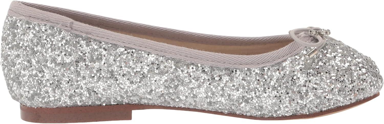 imageSam Edelman Girls Felicia Mini Ballet FlatSoft Silver