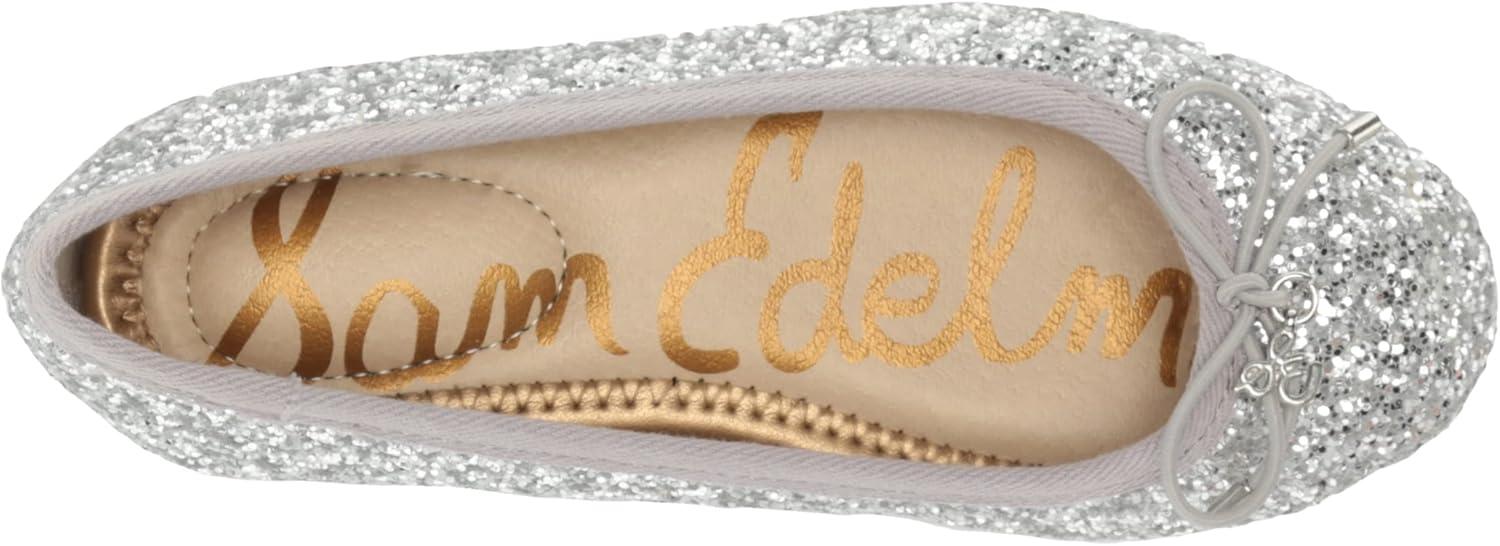 imageSam Edelman Girls Felicia Mini Ballet FlatSoft Silver