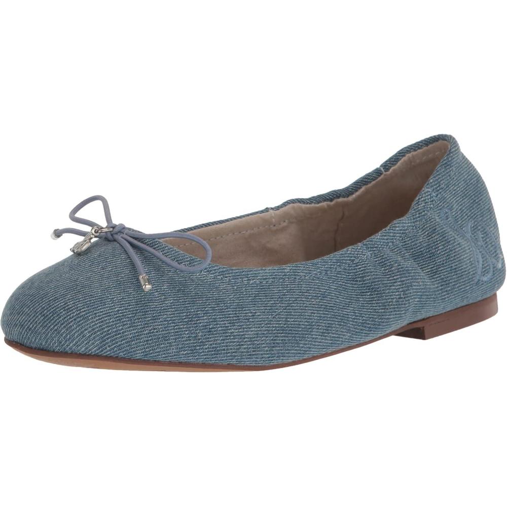 imageSam Edelman Girls Felicia Mini Ballet FlatMontrose Blue