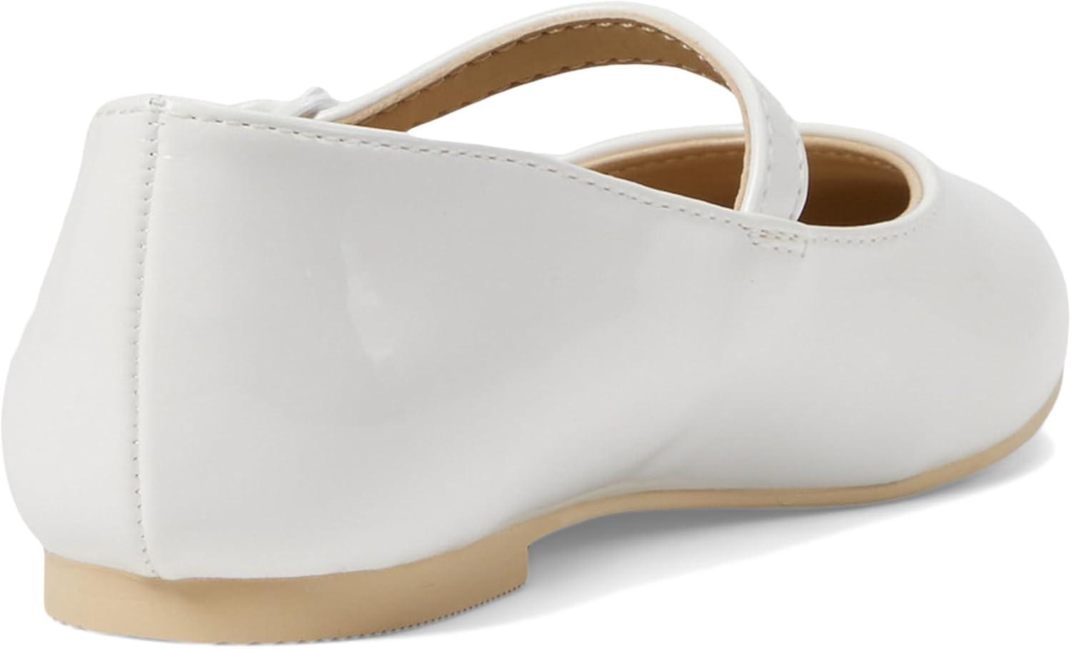 imageJanie and Jack Girls Mary Jane Flat ToddlerLittle Big Kid BalletWhite