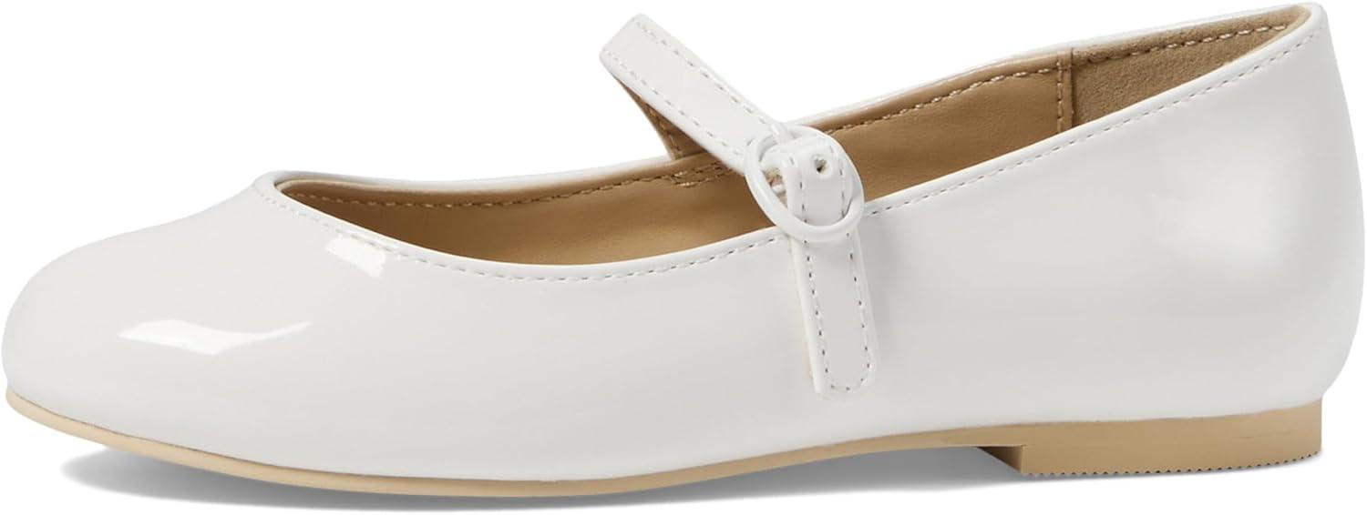 imageJanie and Jack Girls Mary Jane Flat ToddlerLittle Big Kid BalletWhite