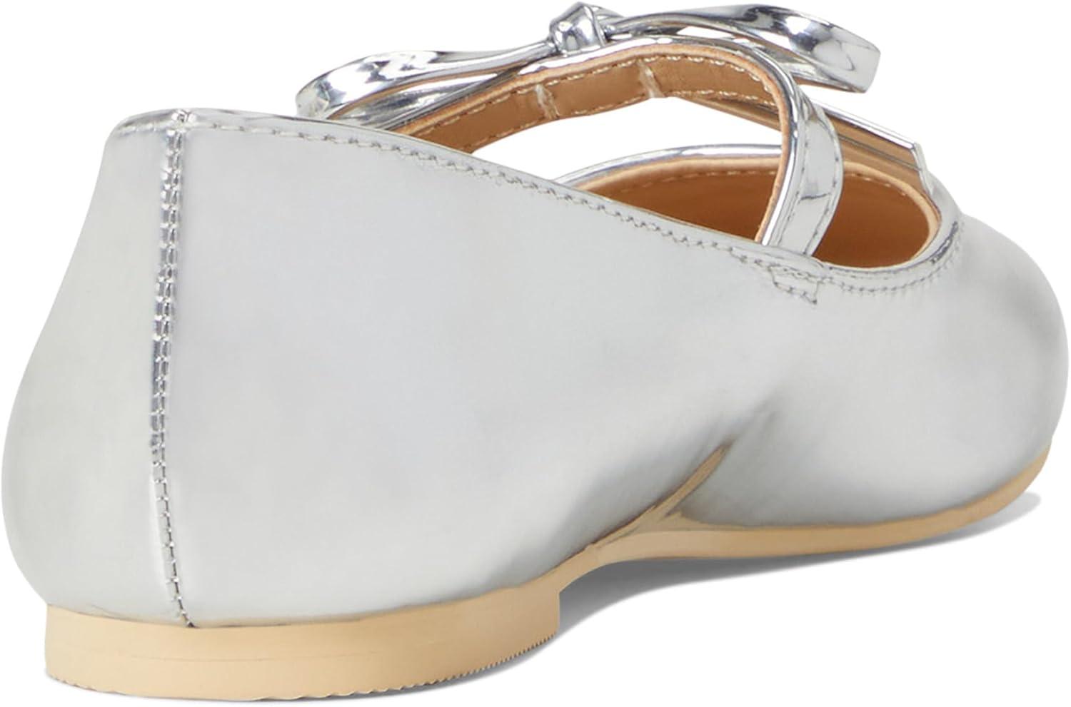 imageJanie and Jack Girls Patent Bow Flat ToddlerLittle Big Kid BalletSilver