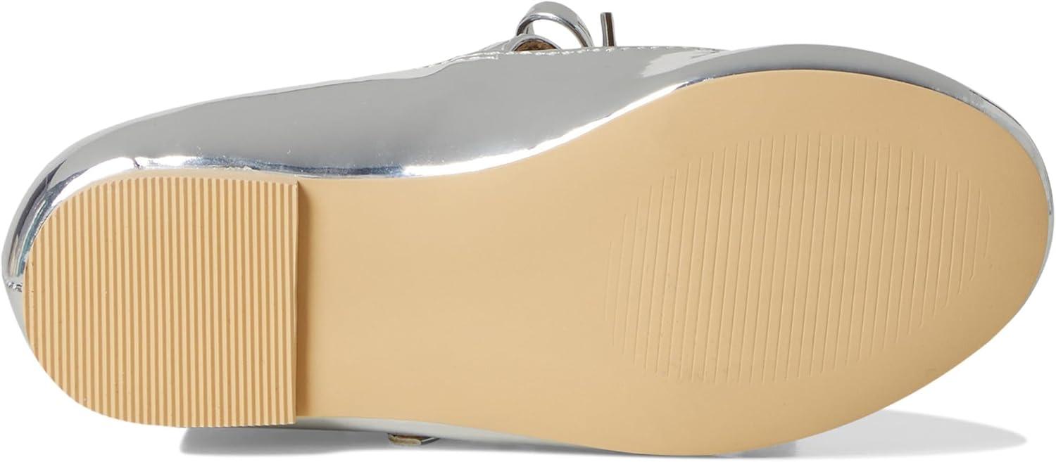 imageJanie and Jack Girls Patent Bow Flat ToddlerLittle Big Kid BalletSilver