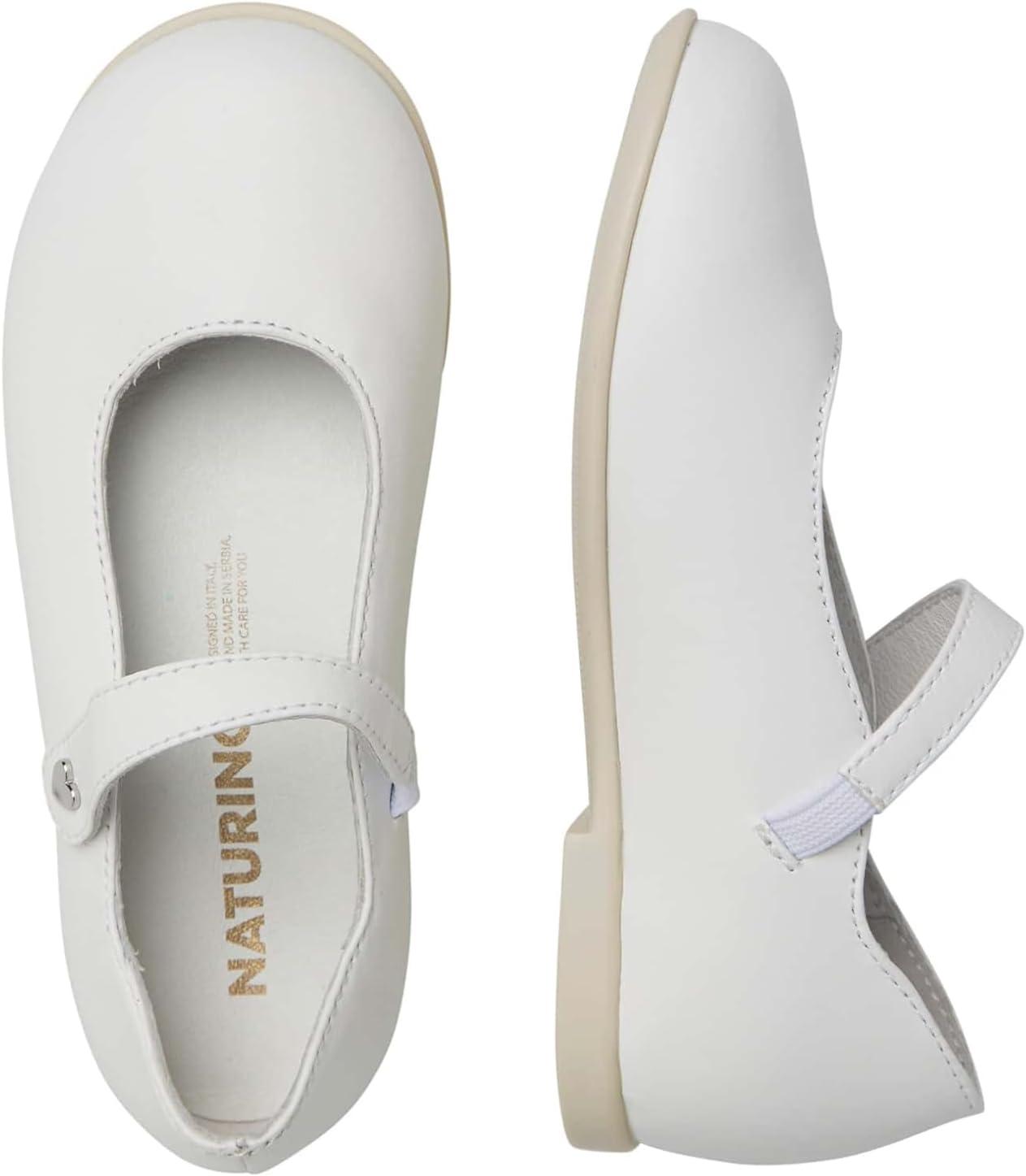 imageNaturino Girls Miul ToddlerLittle Kid Ballet FlatWhite
