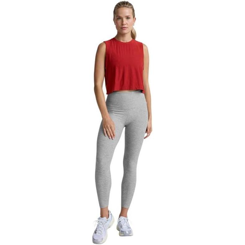 imageBeyond Yoga Womens Featherweight Minimal Cropped TankRuby Rush Heather