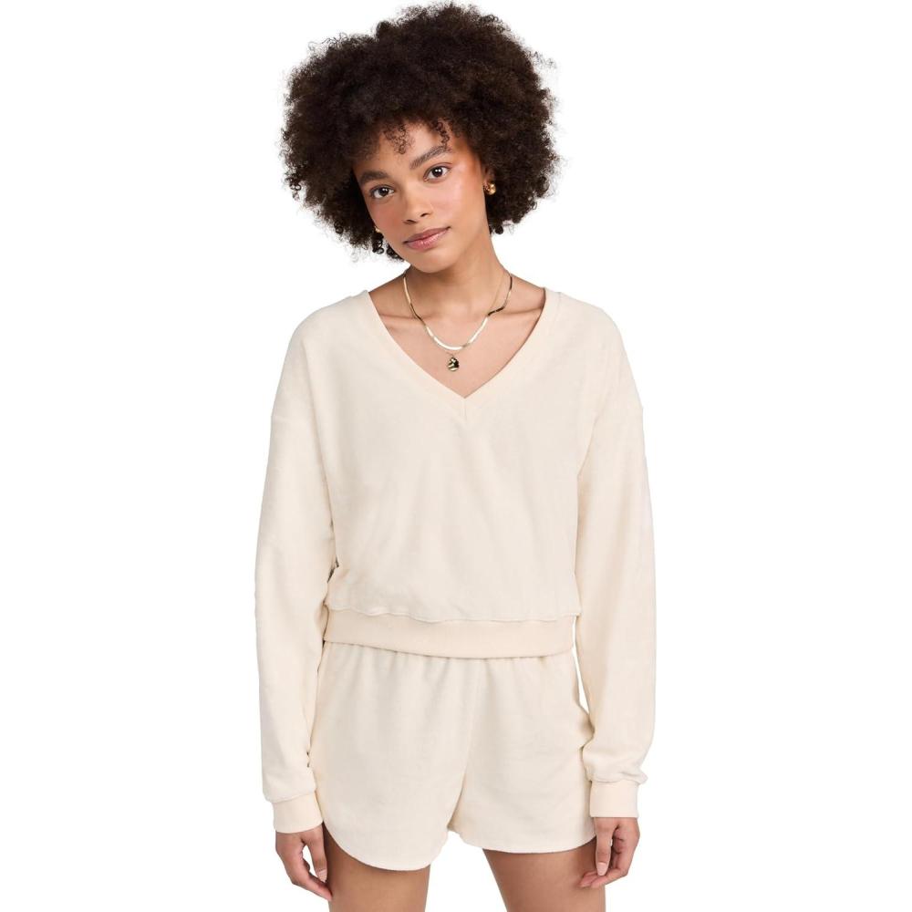 imageBeyond Yoga Womens Tropez PulloverPristine Cream