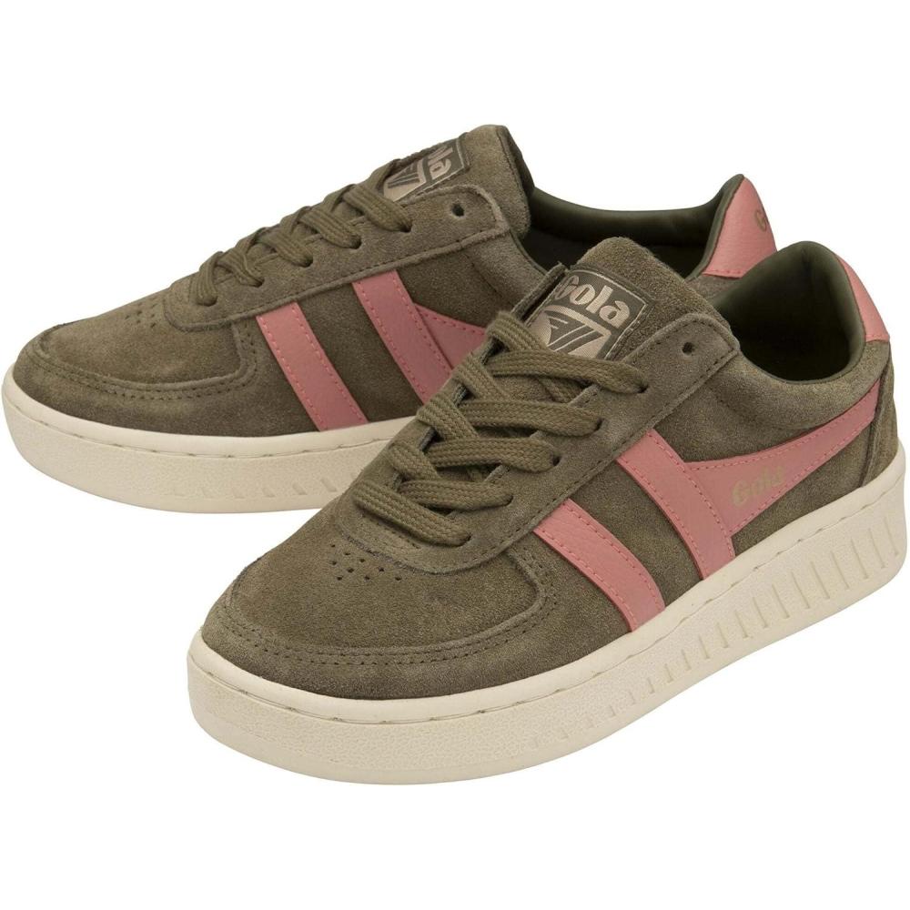 imageGola Womens Grandslam Suede SneakerKhakiCoral Pink