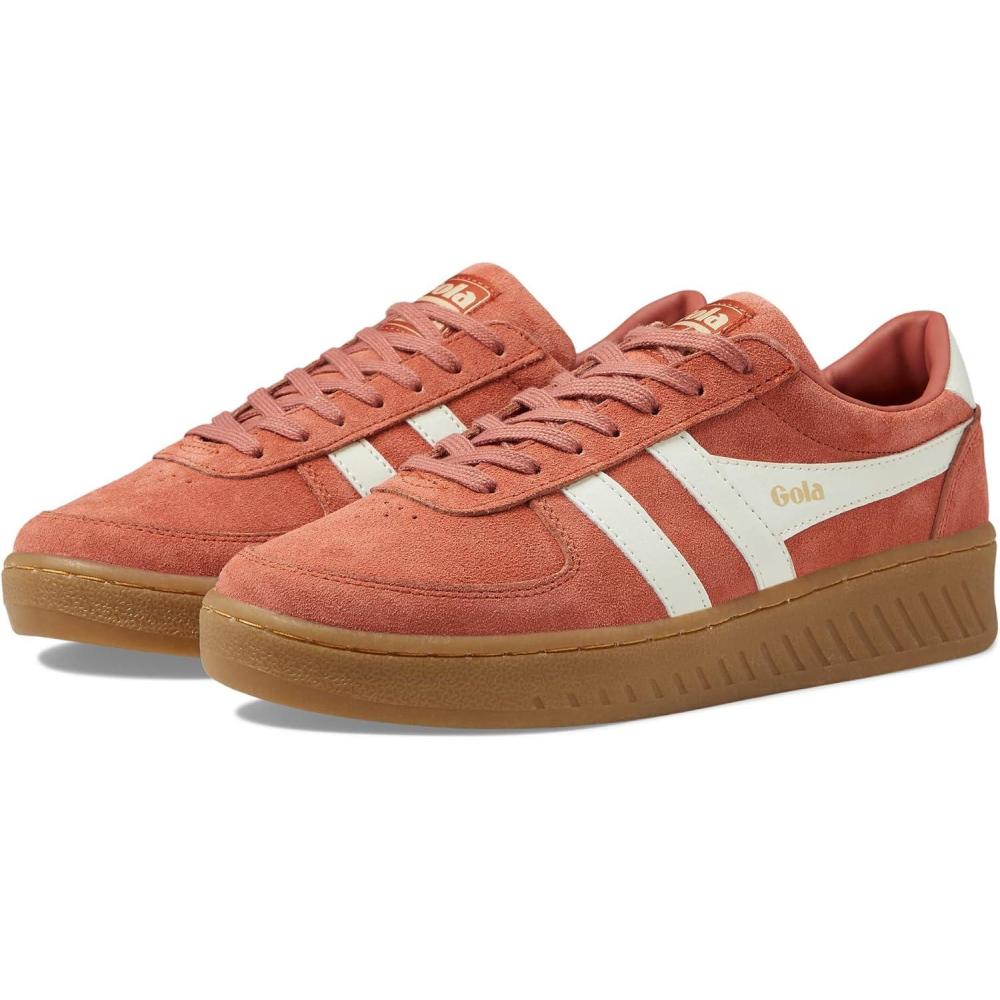 imageGola Womens Grandslam Suede SneakerOrange SpiceOffwhiteGum