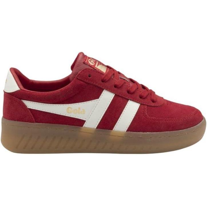 imageGola Womens Grandslam Suede SneakerRedOff WhiteGum