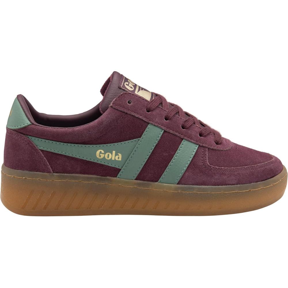 imageGola Womens Grandslam Suede SneakerWindsor WineGreen MistGum