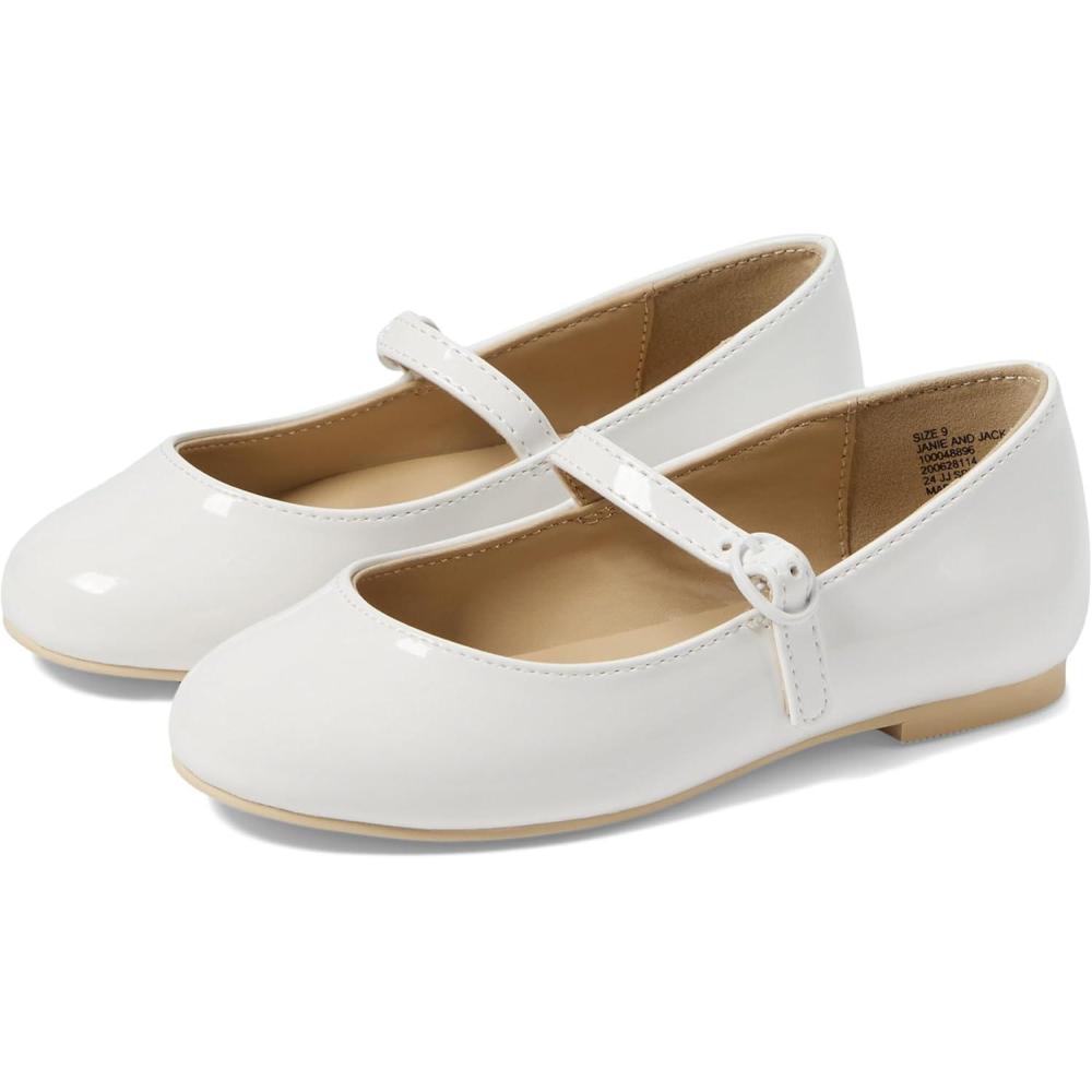 imageJanie and Jack Girls Mary Jane Flat ToddlerLittle Big Kid BalletWhite