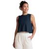 Beyond Yoga Women’s Featherweight Minimal Cropped Tank(Nocturnal Navy)