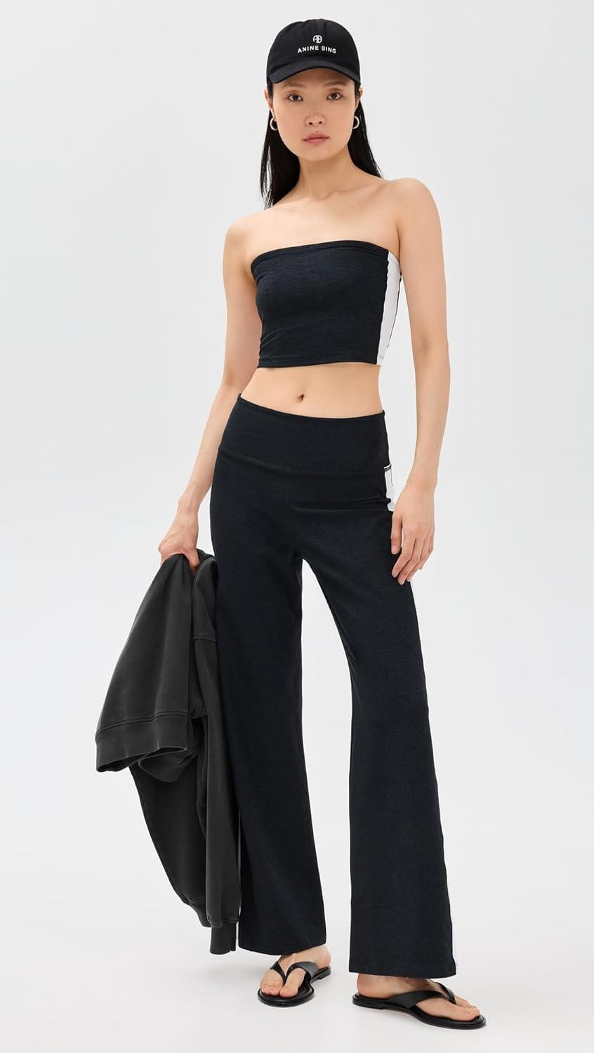 imageBeyond Yoga Womens Spacedye Line Up Strapless Cropped TopDarkest NightCloud White