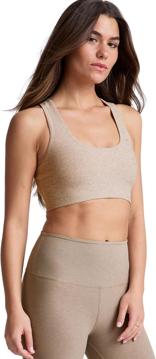 imageBeyond Yoga Womens Spacedye Simplicity Medium Support BraSand Swept Heather