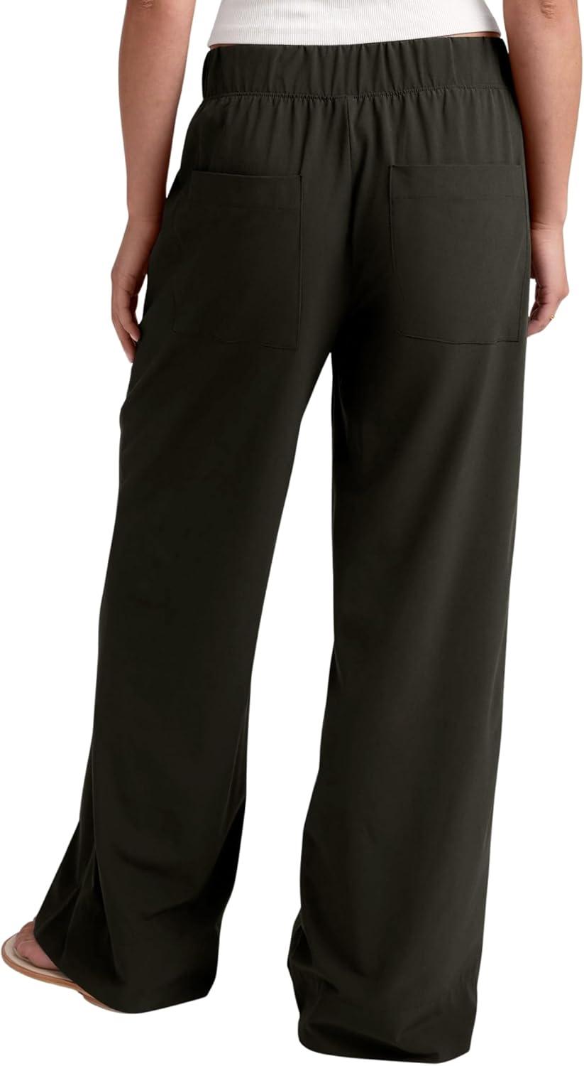 imageBeyond Yoga Womens Stretch Woven Wide Leg PantsOlive Ink