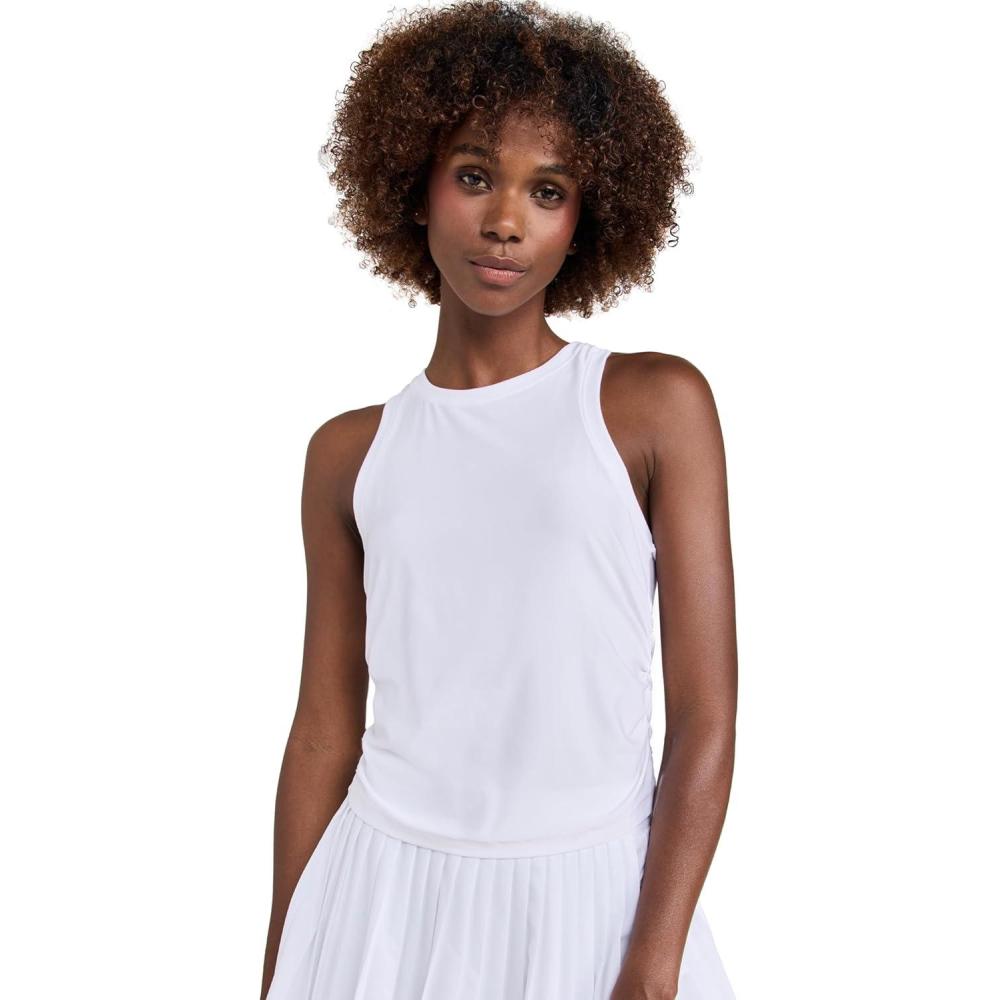 imageBeyond Yoga Womens Featherweight Your Fit Shirred TankCloud White