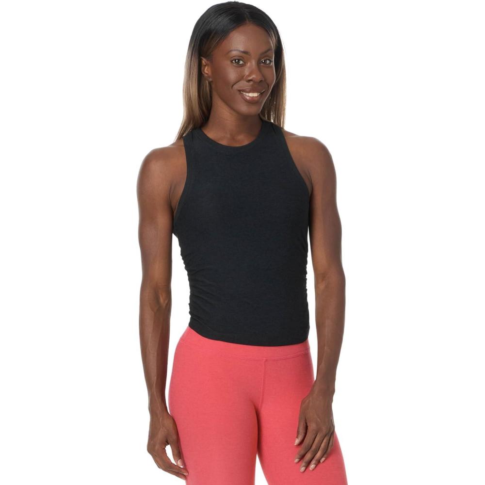 imageBeyond Yoga Womens Featherweight Your Fit Shirred TankDarkest Night