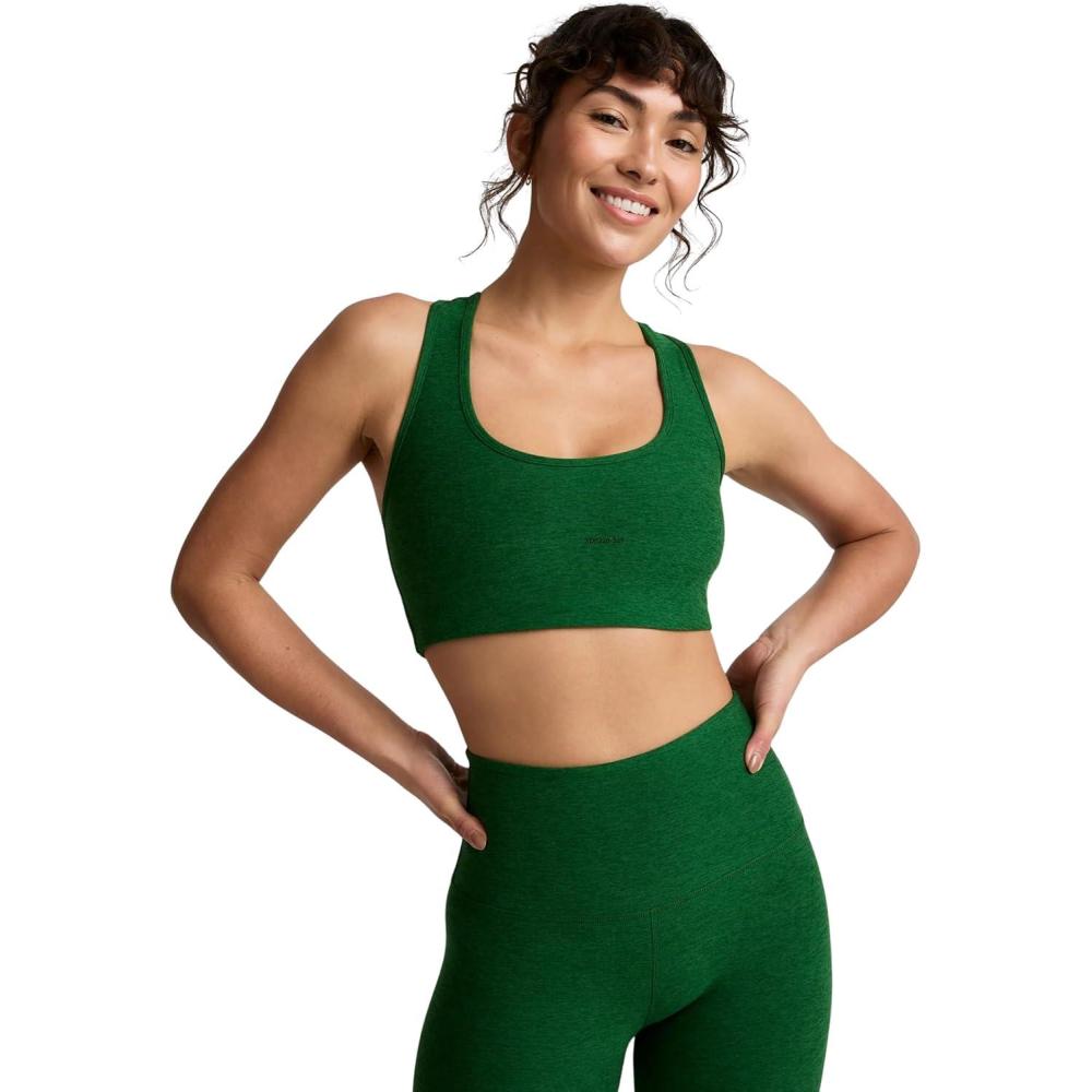 imageBeyond Yoga Womens Spacedye Simplicity Medium Support BraSummer Thyme Green Heather