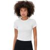 Beyond Yoga Women’s Featherweight Cropped Tee(Cloud White)
