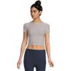 Beyond Yoga Women’s Featherweight Cropped Tee(Silver Mist)